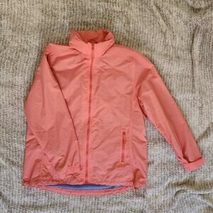 Lands' End Women's Coral Lightweight Zip Basic Jacket Long Sleeve Large